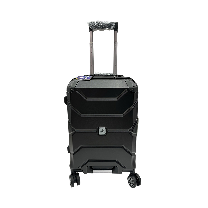 20/24/28 Inch Black Stripe PC Zipper Travel Suitcases With Combination Lock and Universal Wheels