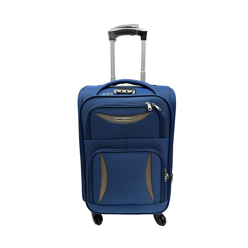 20/24/28 Inch EVA Material Blue Hard Shell Fabric Suitcase With Extended Universal Wheel